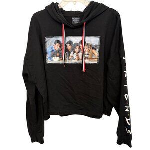 Friends Black Long Sleeve Cropped Hoodie - Size XXL
